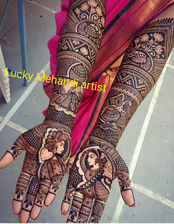 Heavy Leg Mehandi Art